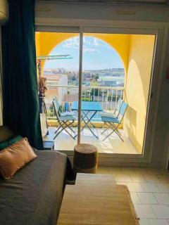 Apt T2 cabine climatisé à 1 min mer, balcon, piscine - 9