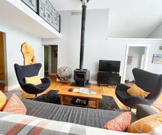 Modern cabin on 40 acres. Near Honor. A/C. Pet ok. - Beulah - 2