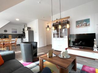 Ferienwohnung "Atlantis" Papenburg Balkon Einbauküche Neubau 74 qm Free Wifi 2 Schlafzimmer 4 Personen - Papenburg - 4