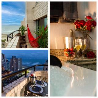 Cobertura duplex com Jacuzzi e vista espetacular para a praia e a cidade - Praia Grande - 0