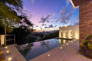 Patong 180-degree stunning sea view modern 4-bedroom villa sleeps 10 private pool stunning sunset BBQ - 0