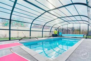 maison avec piscine chaufée couverte d'avril à fin octobre - Ranville - 0