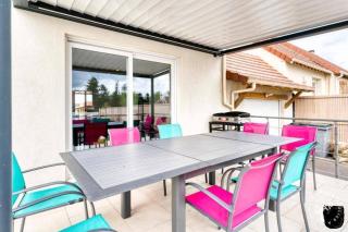 maison avec piscine chaufée couverte d'avril à fin octobre - Ranville - 6