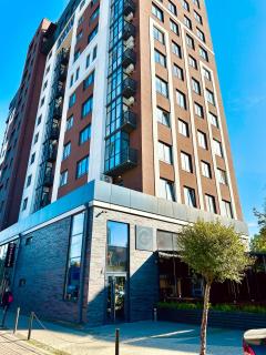 Modern apartments with a coffee machine in the city center, a view of the city - Rivne - 5