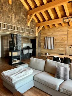 Nouveau chalet d'architecte Le Lauzaret sauna et jacuzzi Villard-Reculas - 7