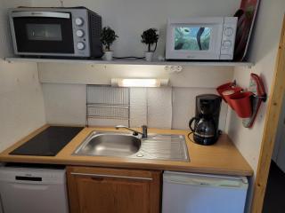 Studio cabine proche centre station avec balcon, WiFi gratuit - FR-1-346-423 - Arc 1800 - 7
