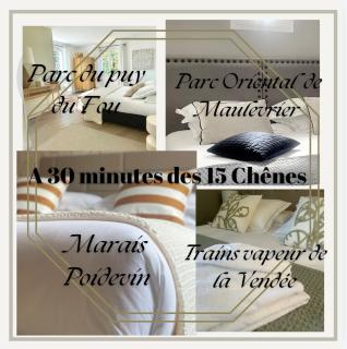 LES 15 CHENES Chambres d hôtes, parc arboré de 5000 m2 à 20KM du PUYDUFOU Une suite familiale et 3 chambres doubles - 4