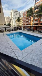 Tupi Vista MAR III com VARANDA - 3 dormitórios - 50 metros da praia - com área de lazer PISCINA e salão de jogos - ESTACIONAMENTO gratuito - Praia Grande - 0