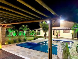 Casa adorável com 6 quartos, piscina, sauna, lareira e academia - São Pedro - 0