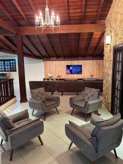 Casa adorável com 6 quartos, piscina, sauna, lareira e academia - São Pedro - 8