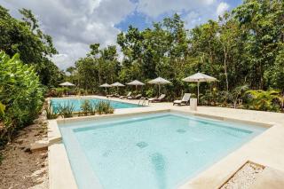 Close to Cenotes Private Pool 24hr Hr Security Gym Yoga Villa - Tulum - 5