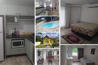 casa 700m da praia, ideal para família, 3 quartos , piscina, ar condicionado, churrasqueira, wi fi, estacionamento, até 10 pessoas, - 0