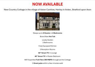 Lilac Cottage -Sleeps 8 -HOT TUB - Aston Cantlow - 8