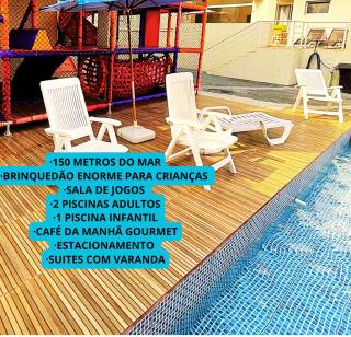 Hotel Rosa da Ilha Guaruja - 80m do mar, 02 piscinas, sala de jogos, brinquedão de percurso para crianças - 1