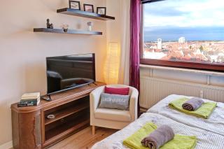 Blick über Karlsruhe - Ferienwohnung Panorama - 3