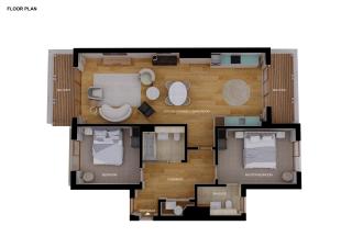 2 Bed 2 Bath Modern Apartment Near Big Ben in Zone1 - 3