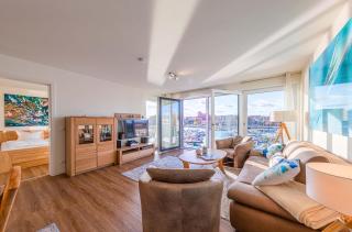 Hafenperle - Apartment mit Balkon & Wellnessbereich in der Hafenresidenz - Waren - 9