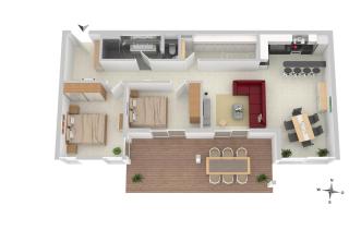 Leonie - Apartment in der Hafenresidenz mit Terrasse & Wellness - Waren - 3