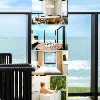 Conforto e Estilo Vista para o Mar Hidromassagem Wi-Fi Ar Condicionado Vaga Privativa e a Passos da Praia - 0