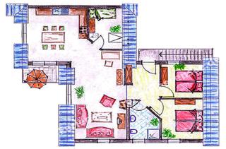 Storchenflug - Dachgeschosswohnung mit Kamin & Balkon am Fleesensee - Göhren-Lebbin - 5
