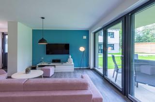Bewusstsein - Modernes Apartment mit Terrasse, Walk-In-Dusche & Wellnesszugang - Krakow am See - 8