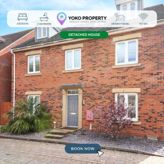 Stylish 6 Bedroom 3 Bathroom Detached House with Free Parking, Super-Fast Wifi, Pool Table, Smart TVs with Netflix by Yoko Property - Milton Keynes - 0