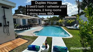 AQUAMARIA HOME - complete duplex villa with saltwater pool, perfect for groups - Fort Lauderdale - 9