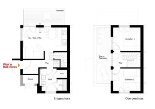 Watt n` Kokolores - Ferienhaus mit Terrasse und Infrarotsauna - Tossens - 9