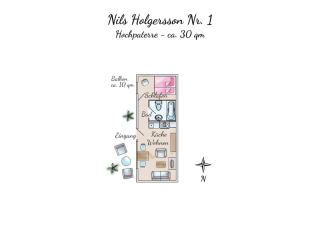 Ferienhaus Nils Holgersson - Wohnung 1 - Spiekeroog - 8