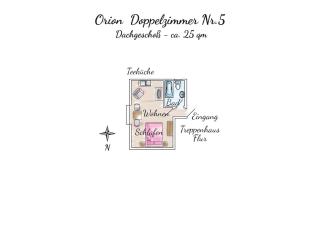 Gästehaus Orion - Doppelzimmer 5 - Spiekeroog - 9