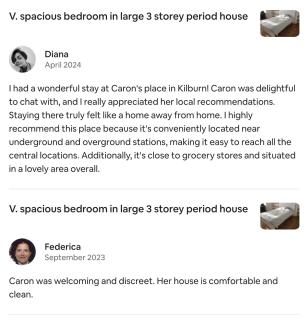 Fabulous Spacious Stylish Private Home Stay in London NW6 with Excellent transport links to centre, hosted by female currently taking bookings for females & couples only, suitable for holidays, study, work, courses or inbetween rental properties - Londra - 7