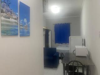 Kitinete perto da praia e Shopping Brisamar em São Vicente, na Biquinha, temporada e mensal tudo incluso, mobiliado, wi fi, ventilador, elevador, horário flexível - 6