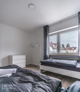 Voll ausgestattete Apartments mit Einzelbetten - Küche - WLAN - PKW-Parkplatz - Rödermark - 4