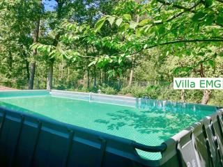 Ferienhaus Villa EMG Celle nah Hannover mit Pool, Kamin, Garten, Teich, Wald, Partyraum für Familien Gruppen bis 22 Personen - 4