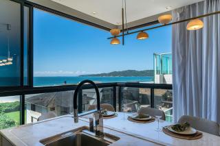 Residencial East Wind 202 - Excelente apartamento 3 Suítes, frente para o mar, piscina, sauna e espaço de lazer com vista para a praia de Mariscal - (Consultar serviços de roupa de cama e banho) - Bombinhas - 9