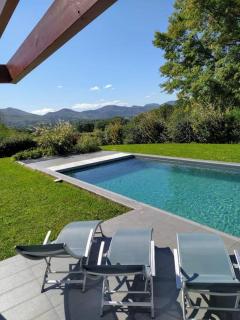 Maison basque moderne avec piscine chauffée et vue - Ascain - 9
