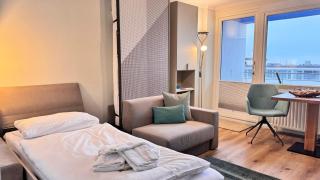 3-46, Haus Sylter Welle, Blick zur Westerländer Innenstadt - 2