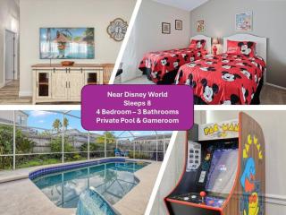 Minutes from Disney, 4bd 3B, Private Pool and Games - 520 - Davenport - 0