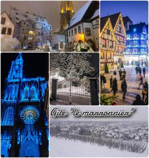 Gîte avec parking, au calme, entre Colmar-Riquewihr et Obernai ,marchés de Noël, 3 chambres, avec terrasse - 0