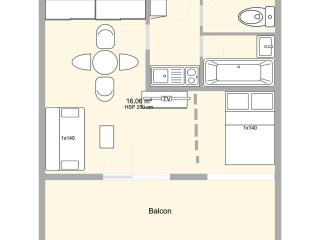 Studio familial 4 pers avec balcon, casier skis, animaux admis - FR-1-594-332 - Hauteluce - 9