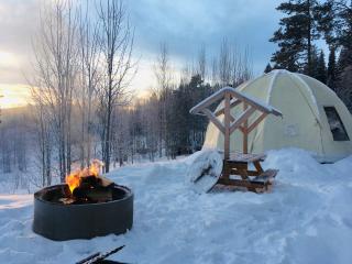Romantic night in a dome tent lake view - 2