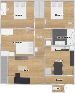 T4, Hyper Spacieux 3 chambres! PARKING Sécurisé Privé - Pau - 6