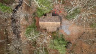 Loft Wood Stove Fire Pit Grill & Deck on Creek - Hedgesville - 6