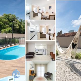 Apartamentos a 150 M DA PRAIA com SACADA, WI-FI, PISCINA, PORTARIA 24h, PLAYGROUND e vaga de GARAGEM - Piçarras - 0