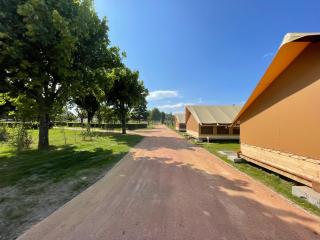 Tente Lodge pour 5 personnes en bordure de la rivière Allier au sein d'un petit camping - 1