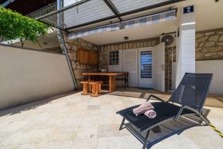 Helles Studio-Apartment nur 350 Meter zum Strand mit Grill, Privatparkplatz, Liege - Dramalj - 9