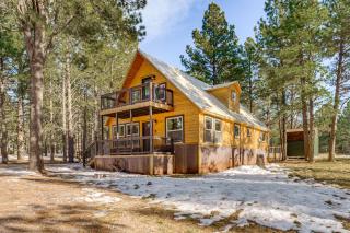 Hot Tub and Fireplace Cozy Angel Fire A-Frame Cabin - 9