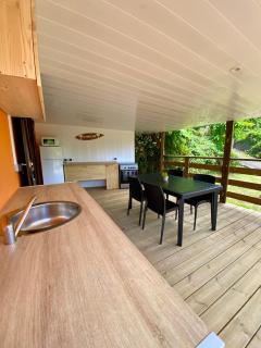 Ti family nature gite studio location de vacances Guadeloupe - Bas de villa - Piscine partagée - 7