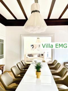 Ferienhaus Villa EMG Velbert nah Düsseldorf Essen Dortmund, Familien Gruppen bis 27 Personen, 3 Küchen, Kaminofen, Terrasse - 7
