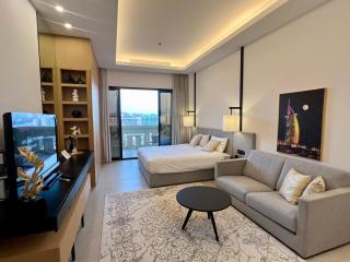 Palm Jumeirah, Studio, Fantastischer Meer-, Beach- und Skyline Blick, Strand - Dubai - 9